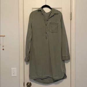 Old Navy army green shirt dress